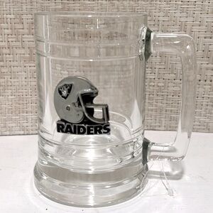 Los Angeles Raiders Glass Beer Stein
